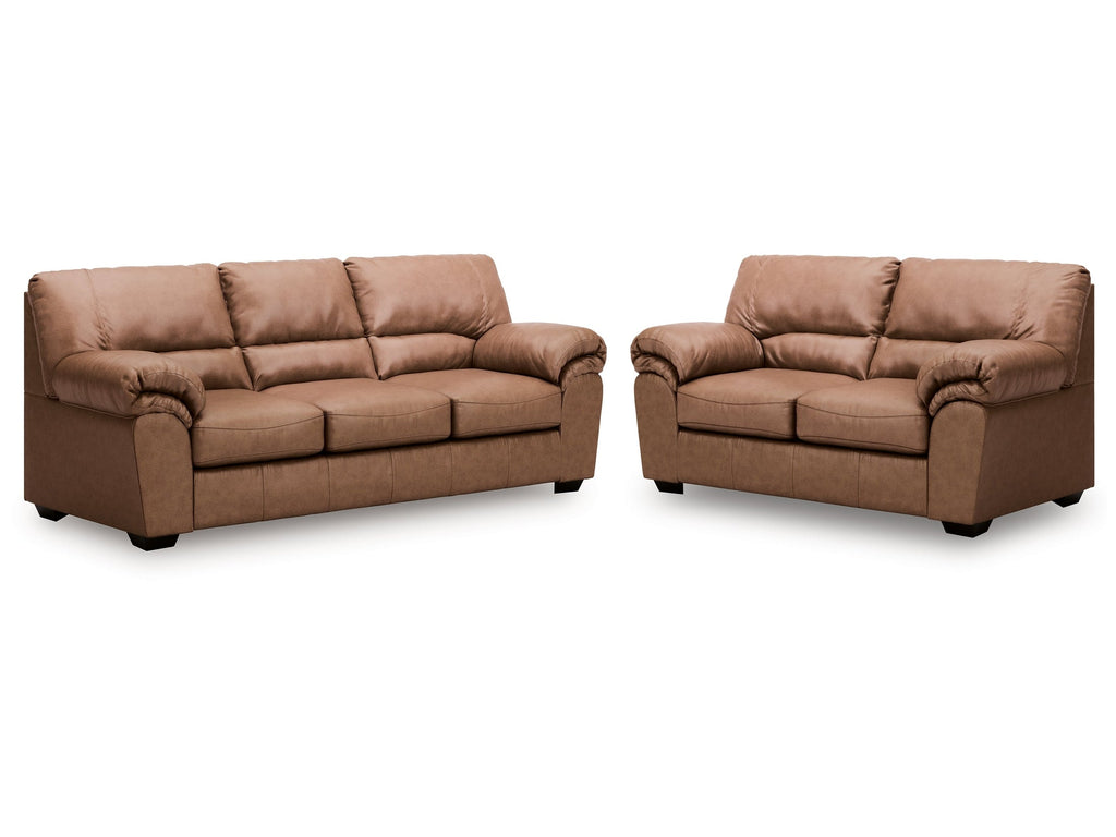WillowBend Caramel Sofa and Loveseat