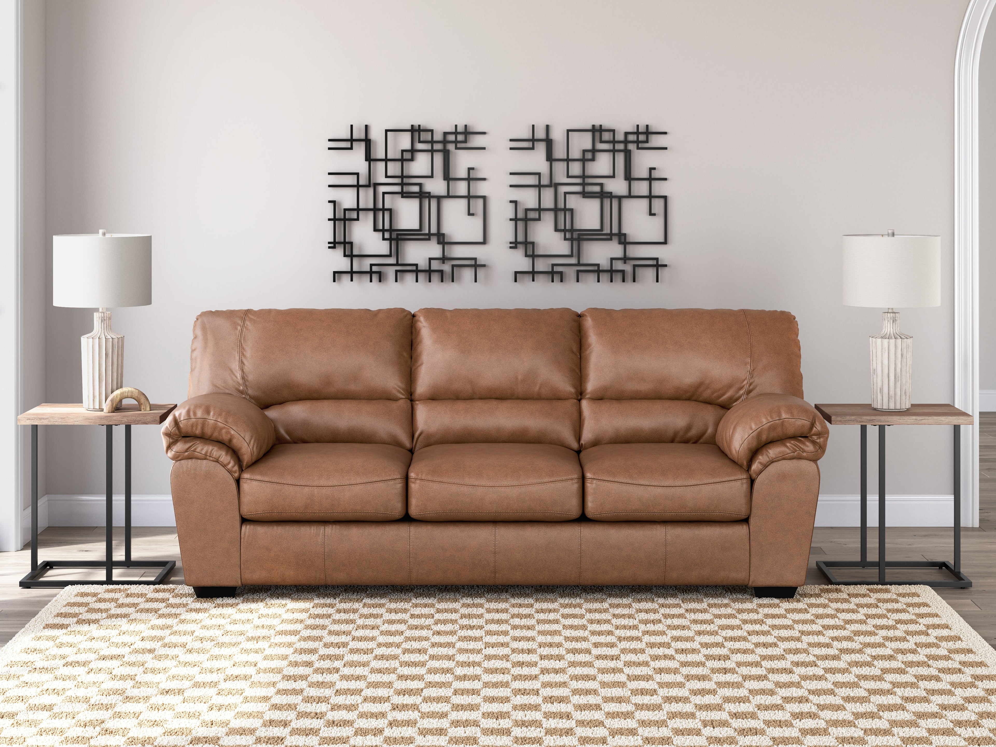 WillowBend Caramel Sofa and Loveseat