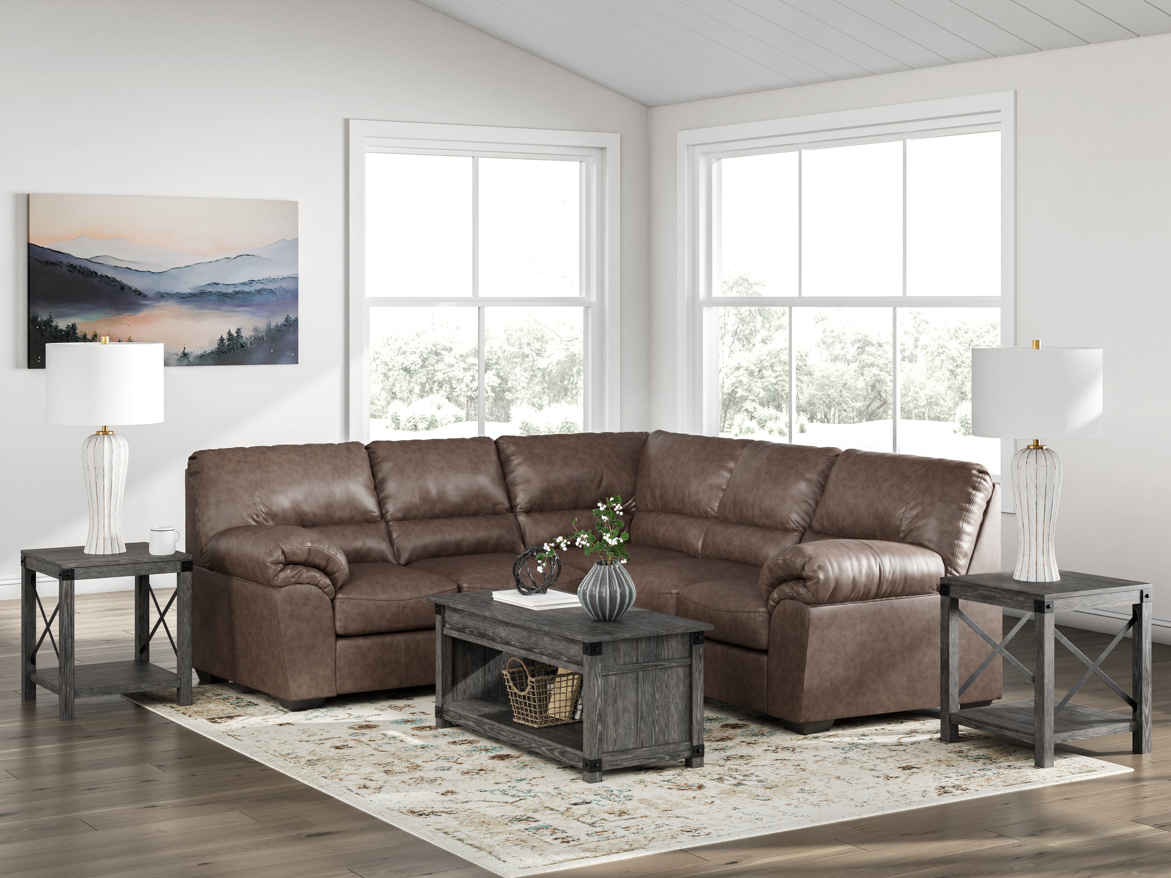 WillowBend Umber 2-Piece Sectional