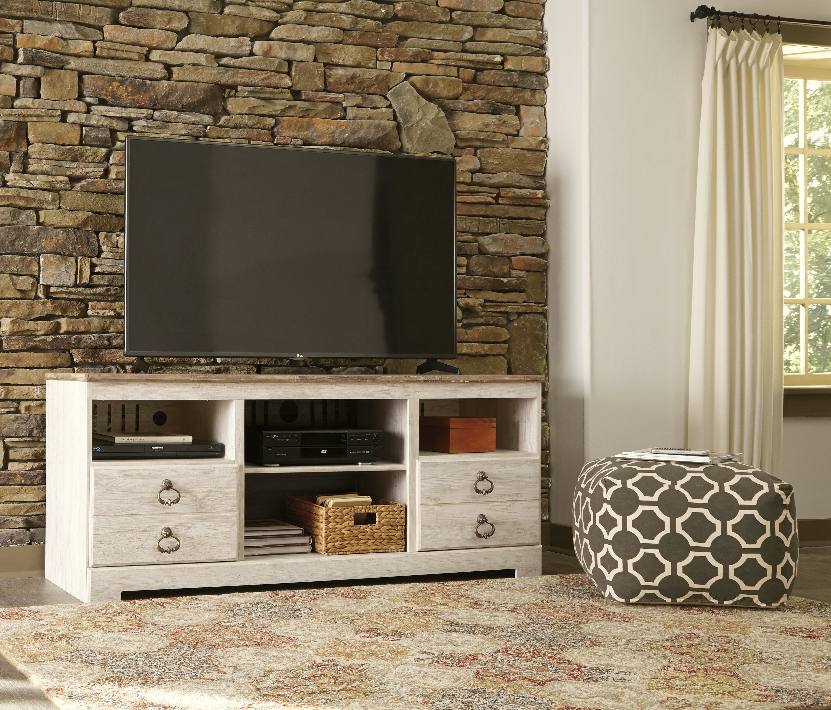 Willowton 64" TV Stand w/ Fireplace Option