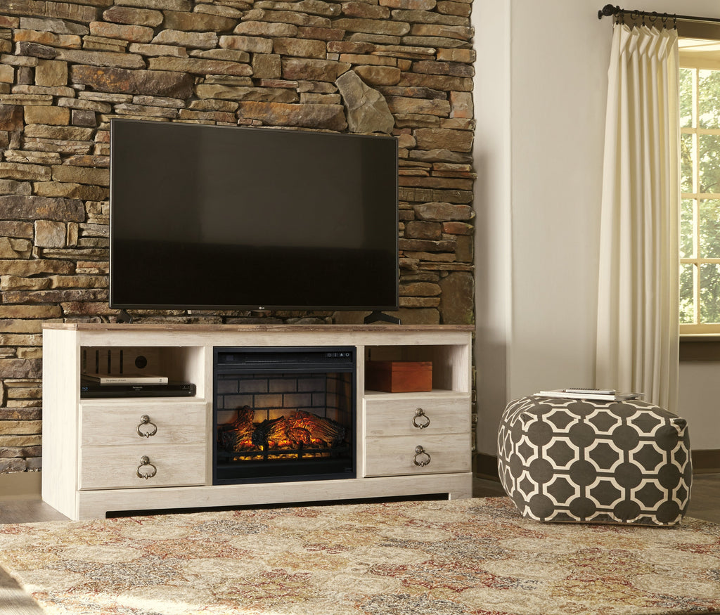 Willowton 64" TV Stand w/ Fireplace Option
