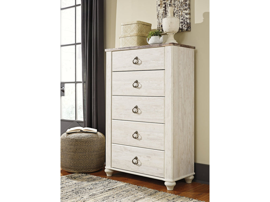 Willowton Whitewash Chest of Drawers