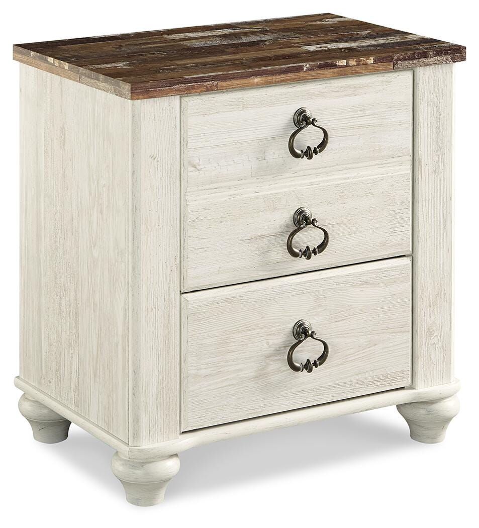 Willowton Whitewash Dresser, Mirror, Chest and Nightstand