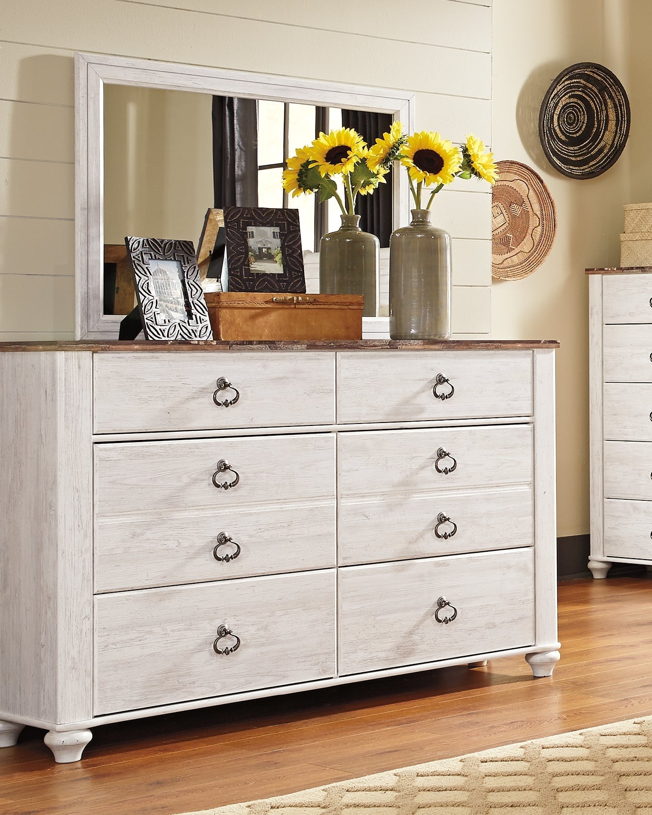 Willowton Whitewash Full Panel Bedroom Set