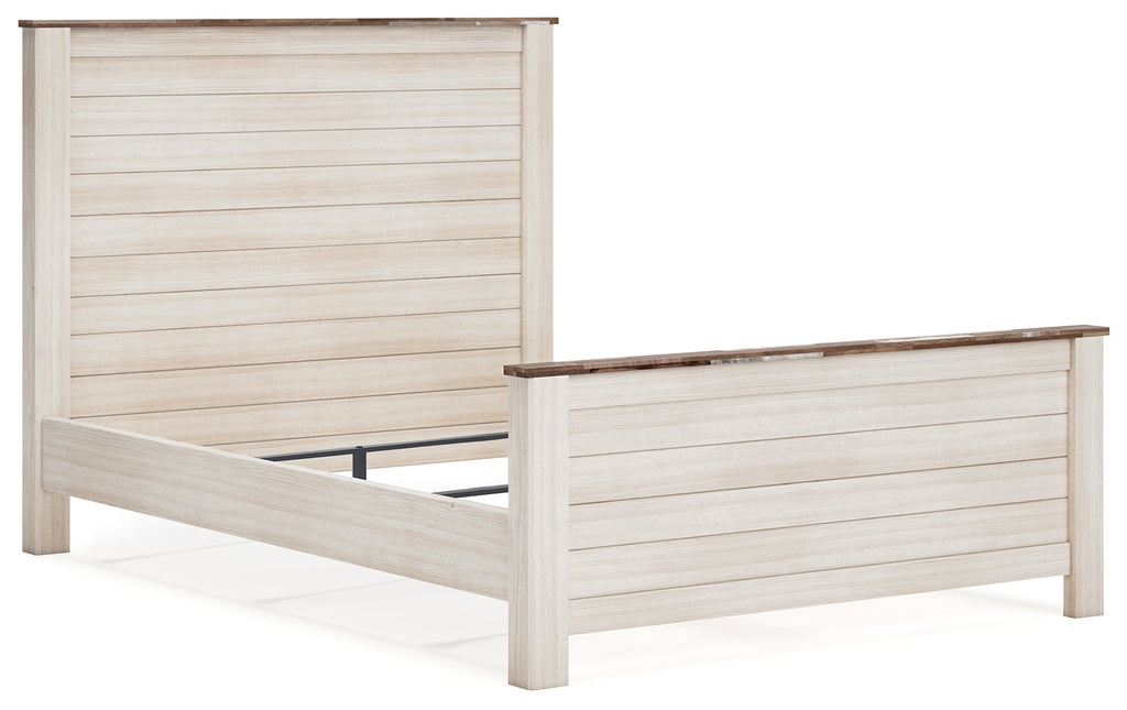 Willowton Whitewash Queen Panel Bedroom Set