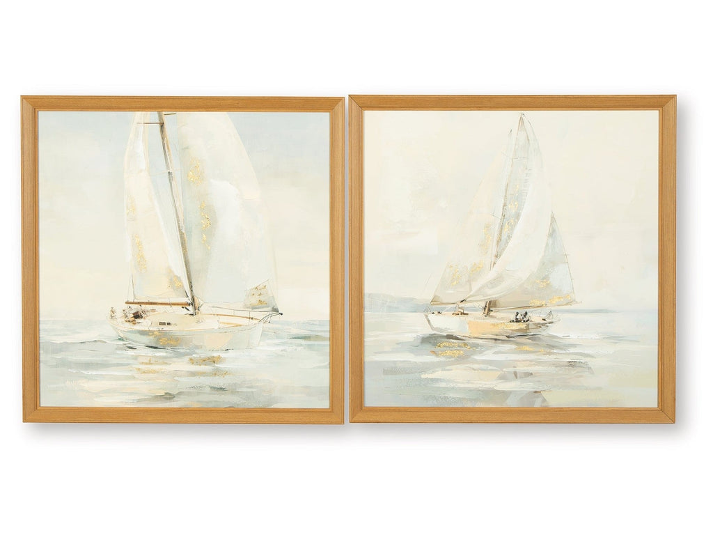 Winbrook Gray/Tan/Gold Finish Wall Art Set (Set of 2)