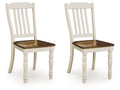 Wirloni Antique White/Brown Dining Chair ( Set of 2)