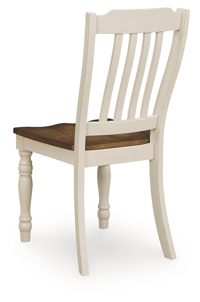 Wirloni Antique White/Brown Dining Chair ( Set of 2)