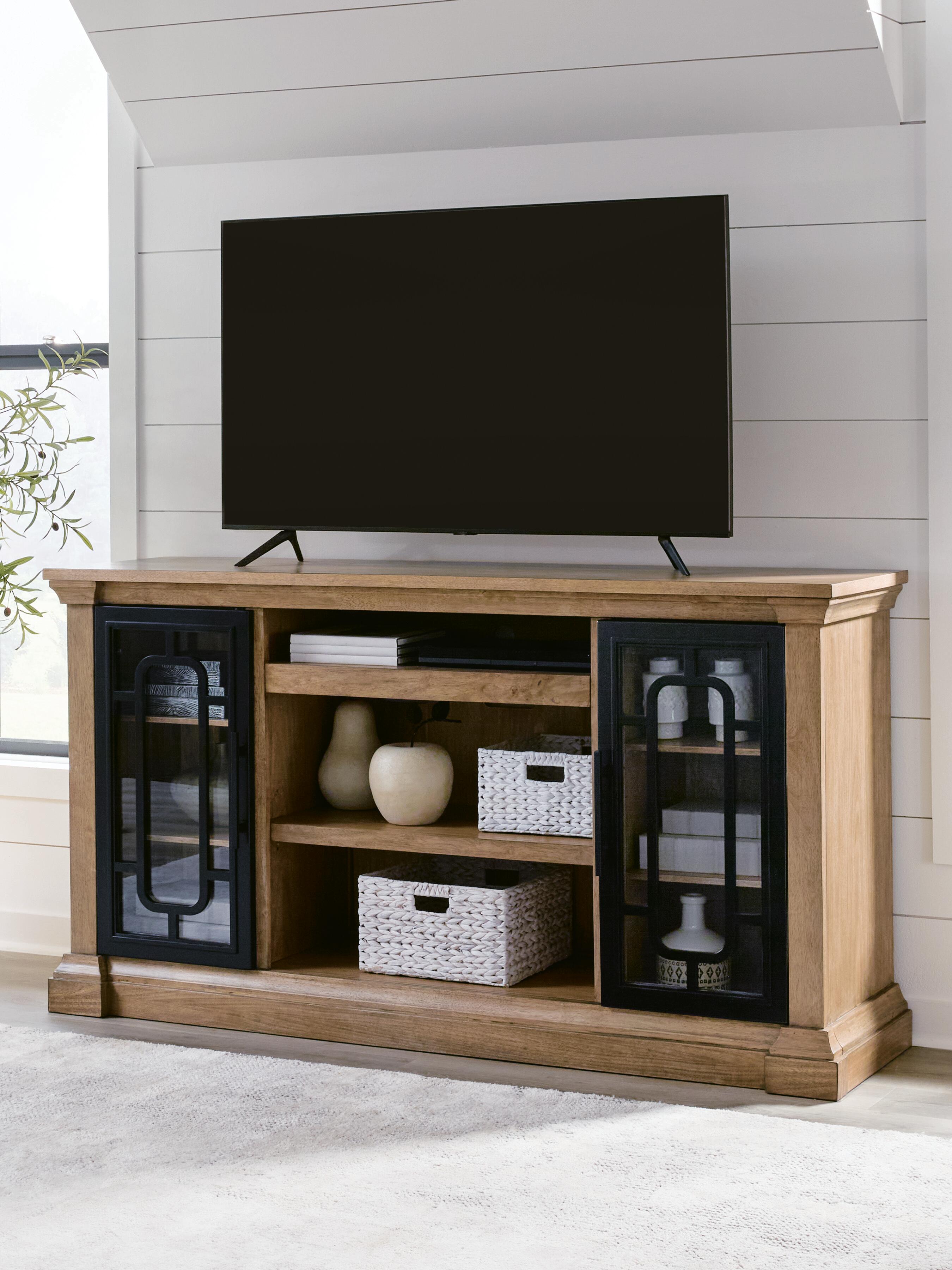 Wittenmyer Natural/Black 72" TV Stand