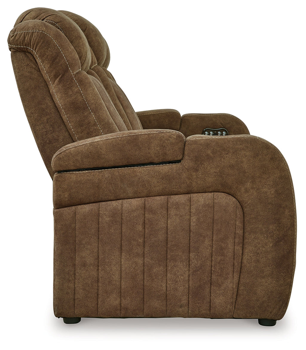 Wolfridge Brindle Power Reclining Sofa and Power Recliner