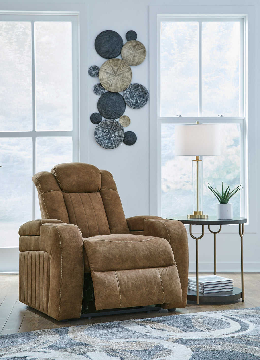 Wolfridge Brindle Power Reclining Sofa and Power Recliner