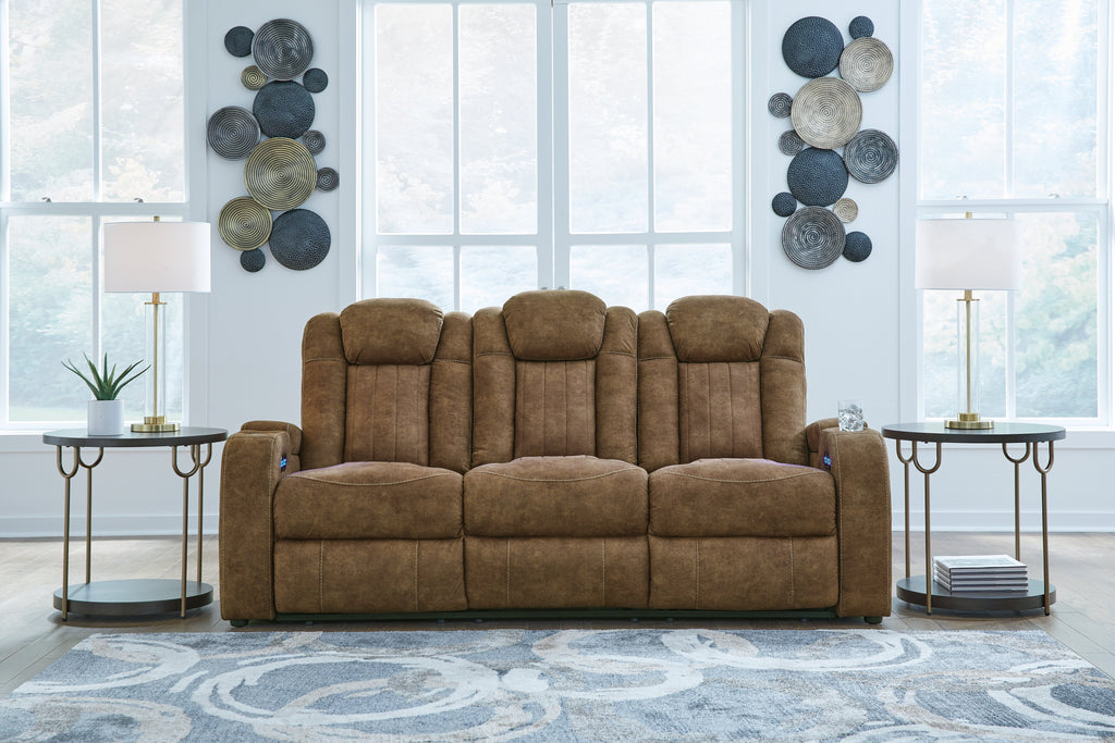 Wolfridge Brindle Power Reclining Sofa and Power Recliner