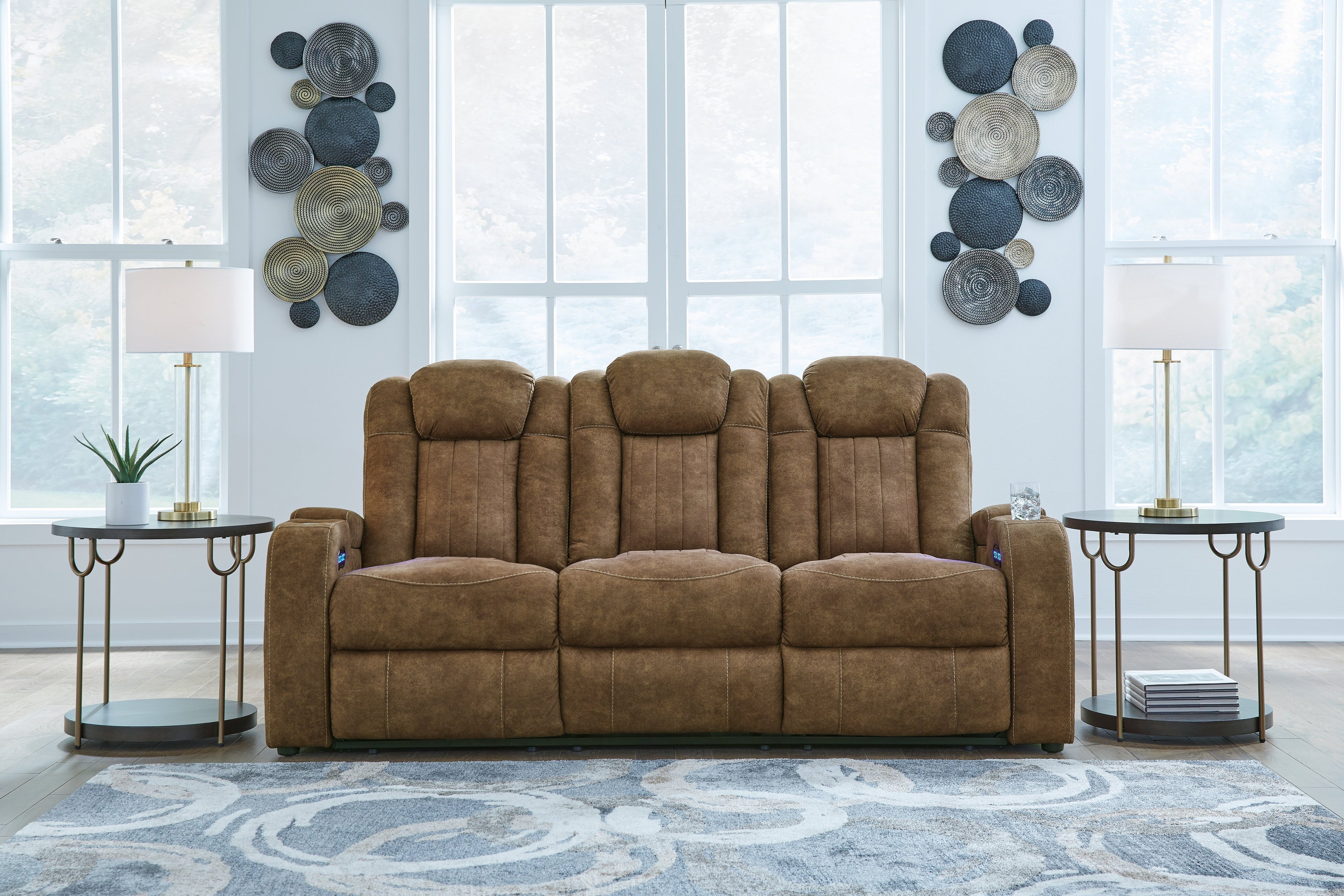 Wolfridge Brindle Power Reclining Sofa and Power Recliner