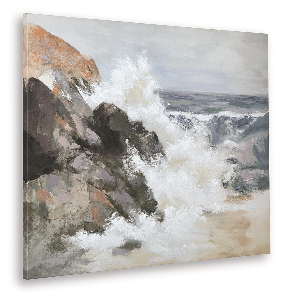 Worthner Tan/Gray/White Wall Art