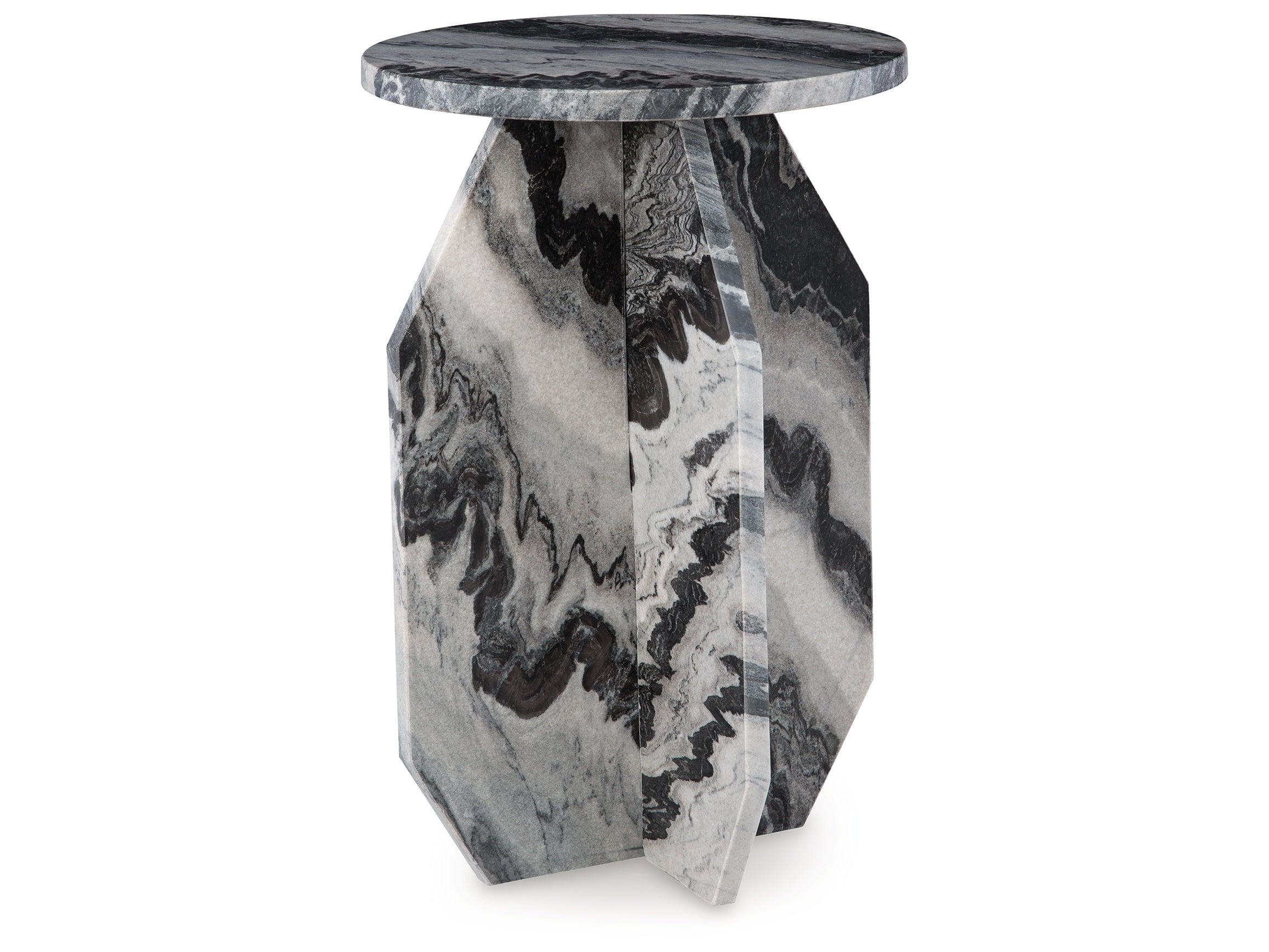 Wrenlane Black/White/Taupe Accent Table