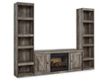 Wynnlow Gray 3-Piece Entertainment Center with Electric Fireplace