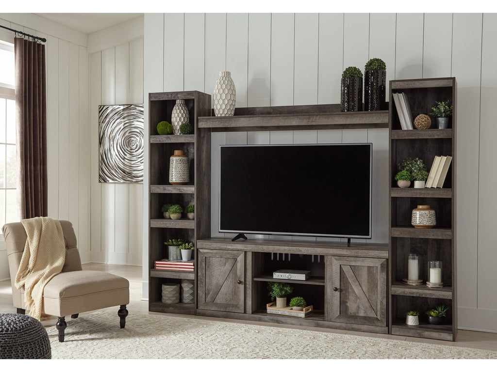 Wynnlow Gray 4-Piece Entertainment Center
