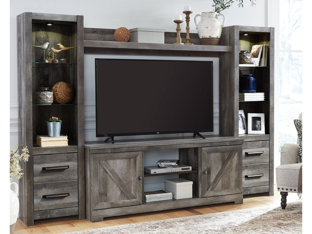 Wynnlow Gray 4-Piece Entertainment Center