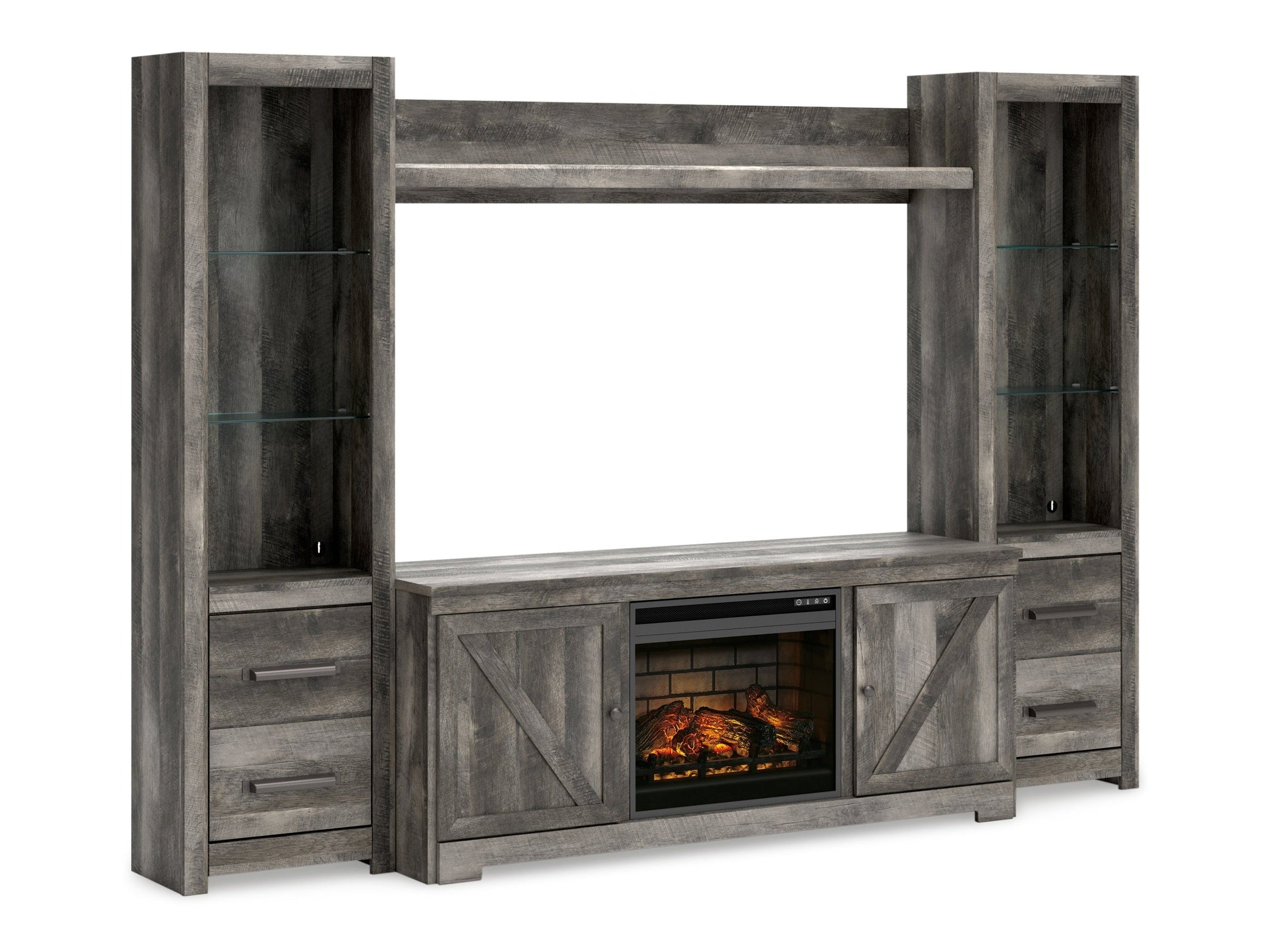 Wynnlow 4 Pc Entertainment Center, Gray