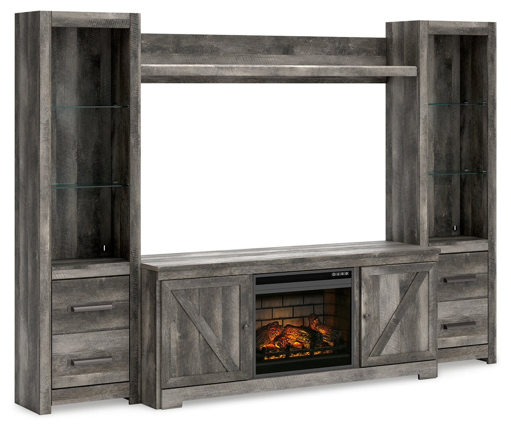 Wynnlow 4 Pc Entertainment Center, Gray