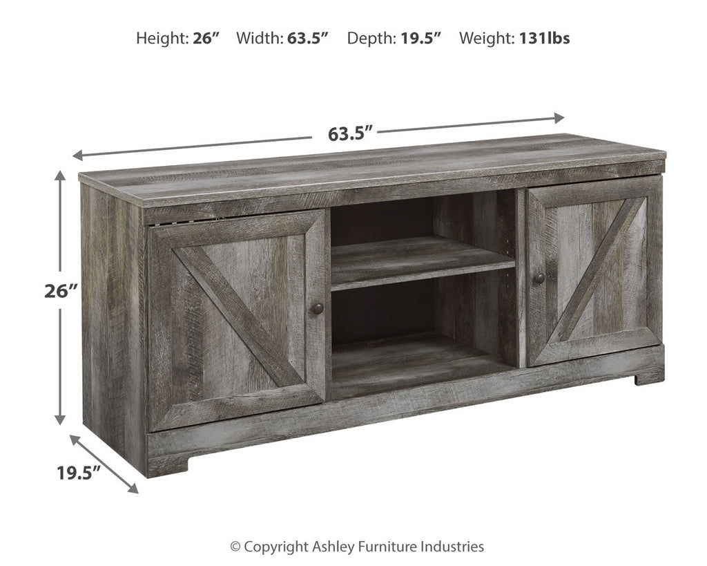 Wynnlow Gray 63" TV Stand w/Fireplace Option
