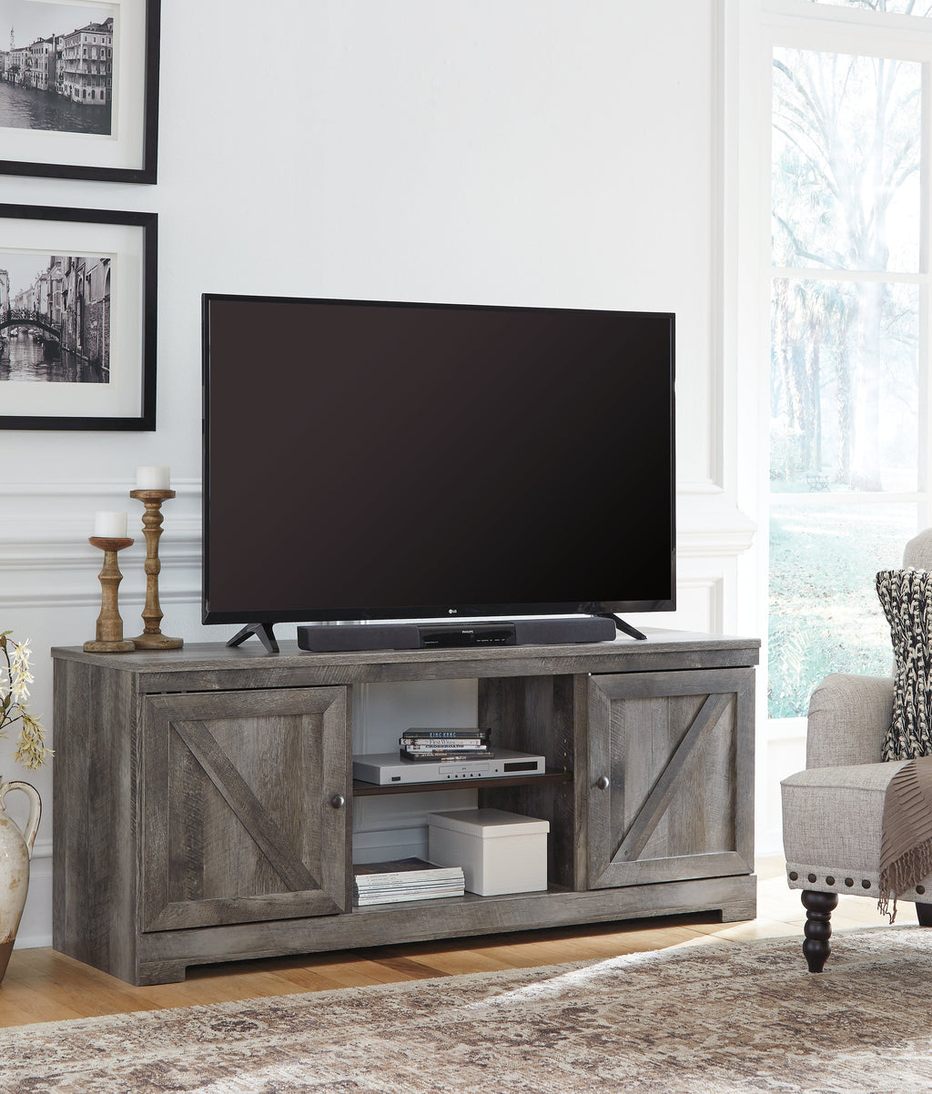 Wynnlow Gray 63" TV Stand w/Fireplace Option