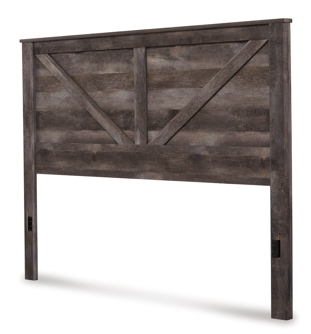 Wynnlow Gray King Crossbuck Panel Bed