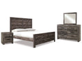 Wynnlow King Crossbuck Panel Bedroom Set, Gray