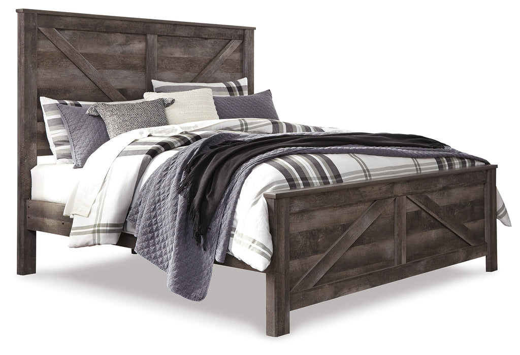 Wynnlow King Crossbuck Panel Bedroom Set, Gray