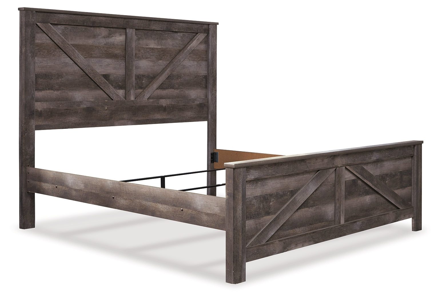 Wynnlow King Crossbuck Panel Bedroom Set, Gray