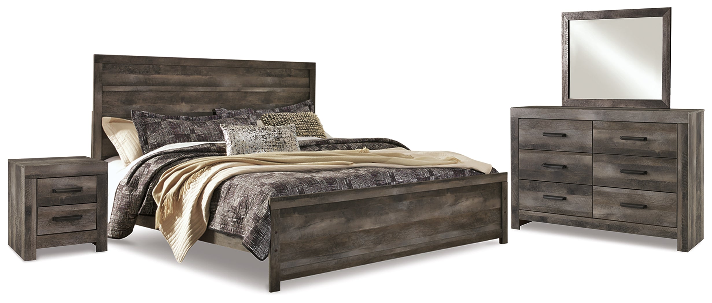 Wynnlow King Panel Bedroom Set, Gray