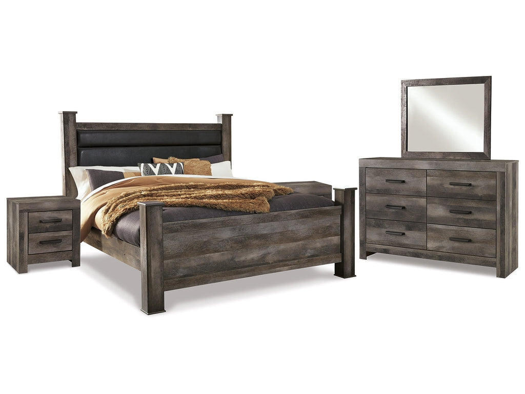 Wynnlow King Poster Bedroom Set, Gray