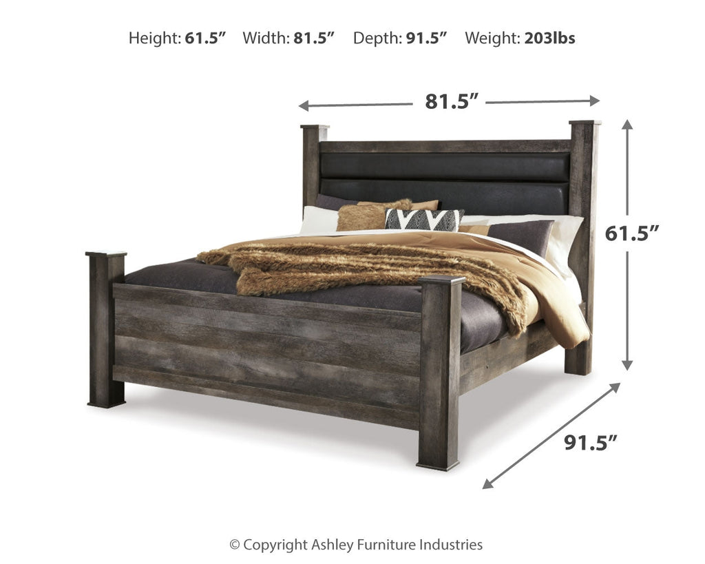 Wynnlow King Poster Bedroom Set, Gray