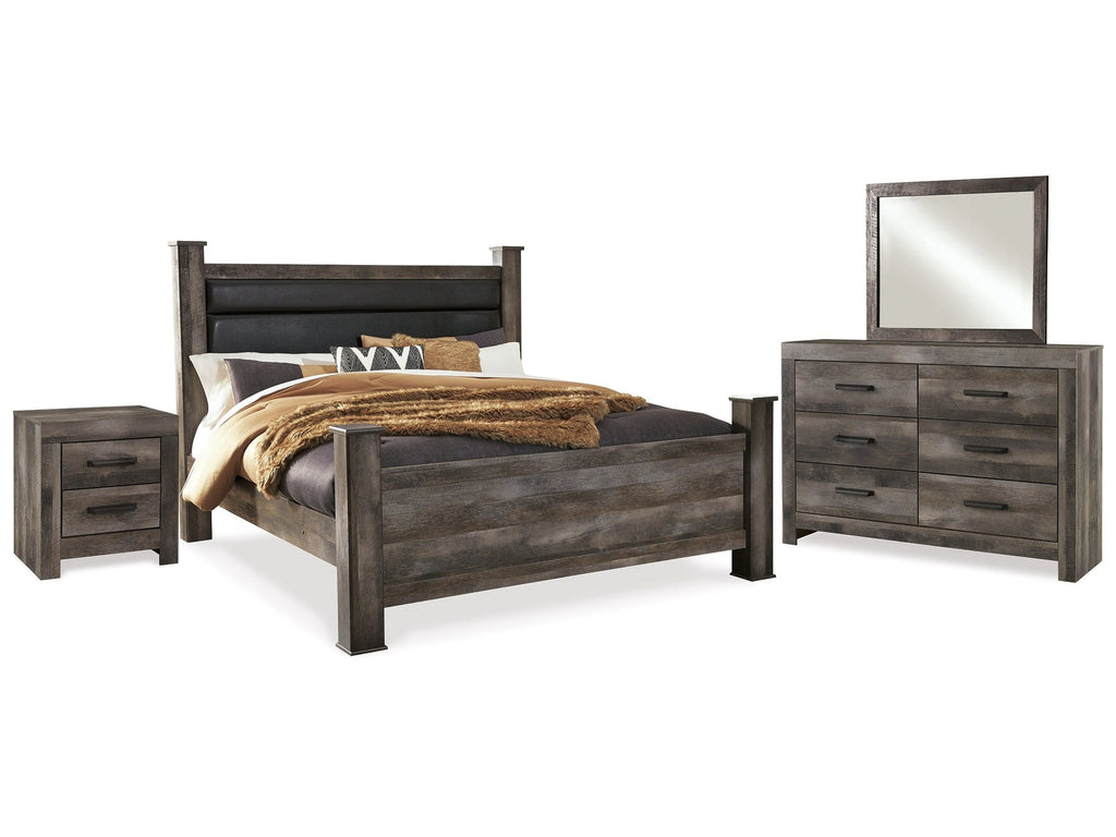 Wynnlow King Poster Bedroom Set, Gray