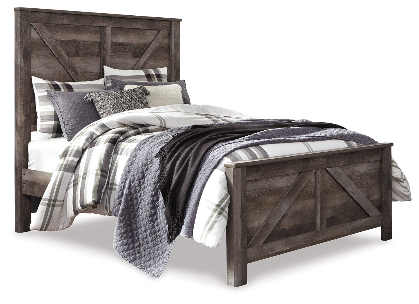 Wynnlow Gray Queen Crossbuck Panel Bed