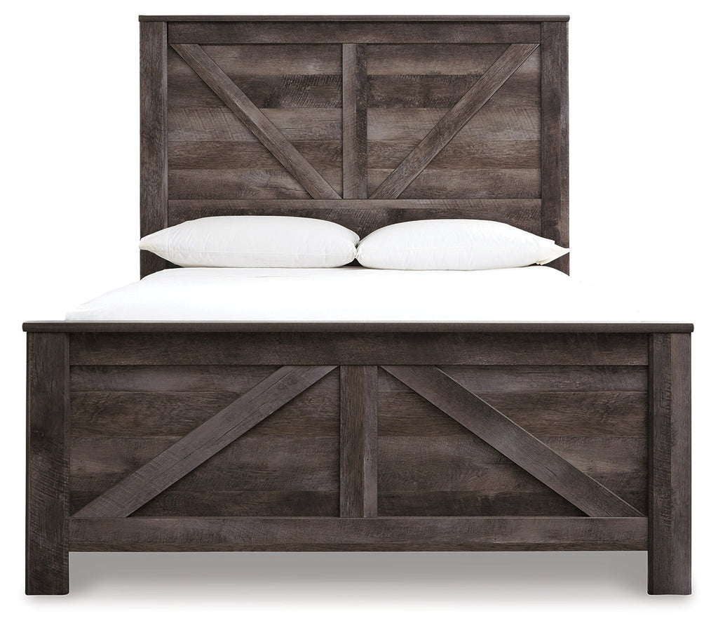 Wynnlow Gray Queen Crossbuck Panel Bed