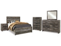Wynnlow Queen Panel Bed & Dresser & Mirror & Chest & 2 Nightstands, Gray