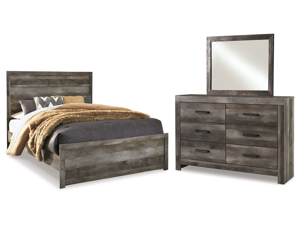 Wynnlow Gray Queen Panel Bed, Dresser and Mirror