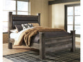 Wynnlow Gray Queen Upholstered Poster Bed