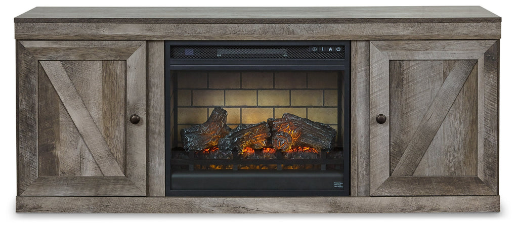 Wynnlow Gray TV Stand with Electric Fireplace
