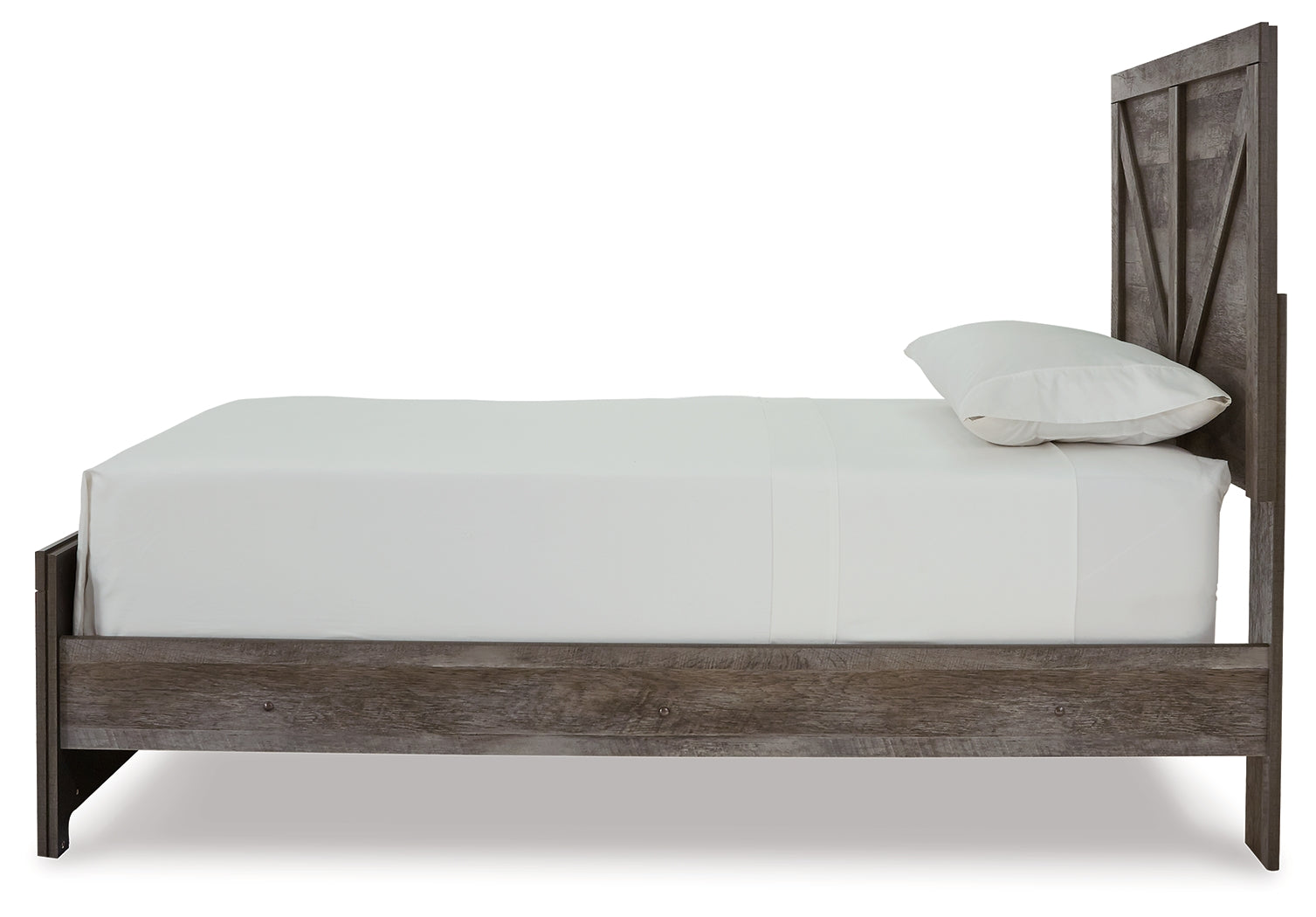 Wynnlow Gray Twin Crossbuck Panel Bed
