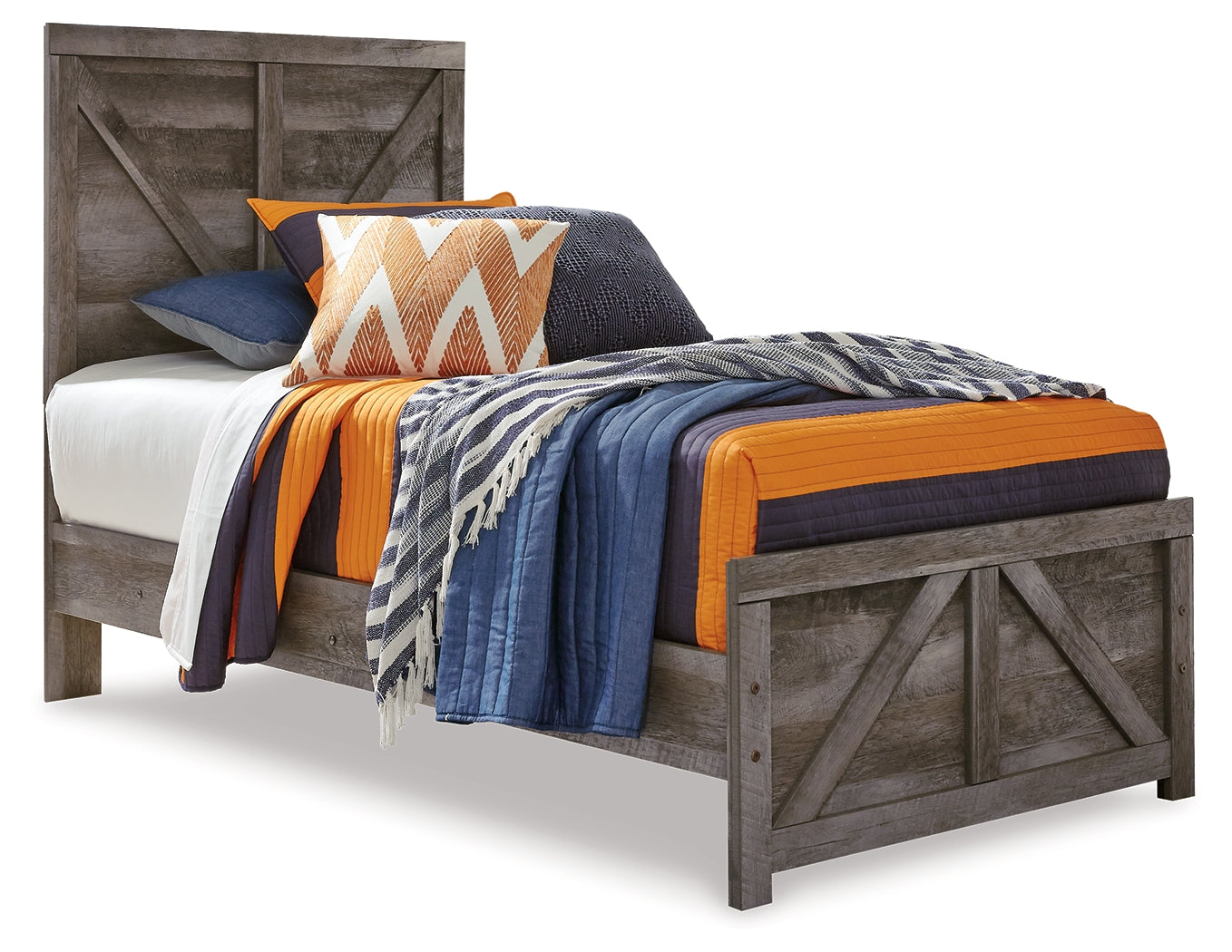 Wynnlow Gray Twin Panel Bed & Dresser & Nightstand