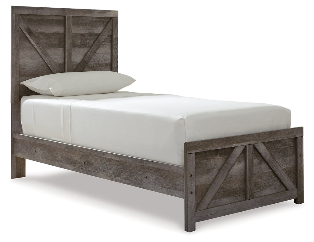 Wynnlow Gray Twin Panel Bed & Dresser & Nightstand