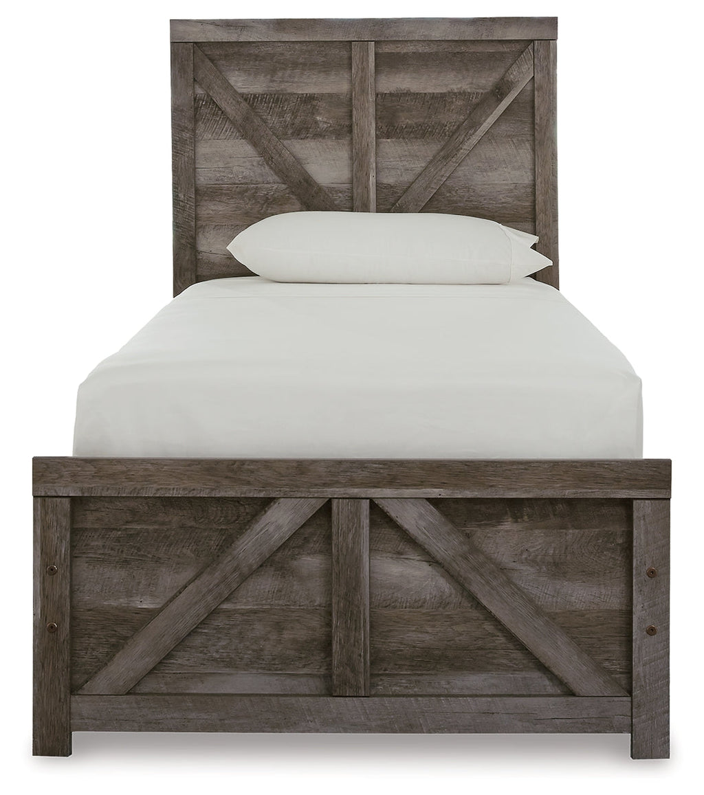 Wynnlow Gray Twin Panel Bed & Dresser & Nightstand