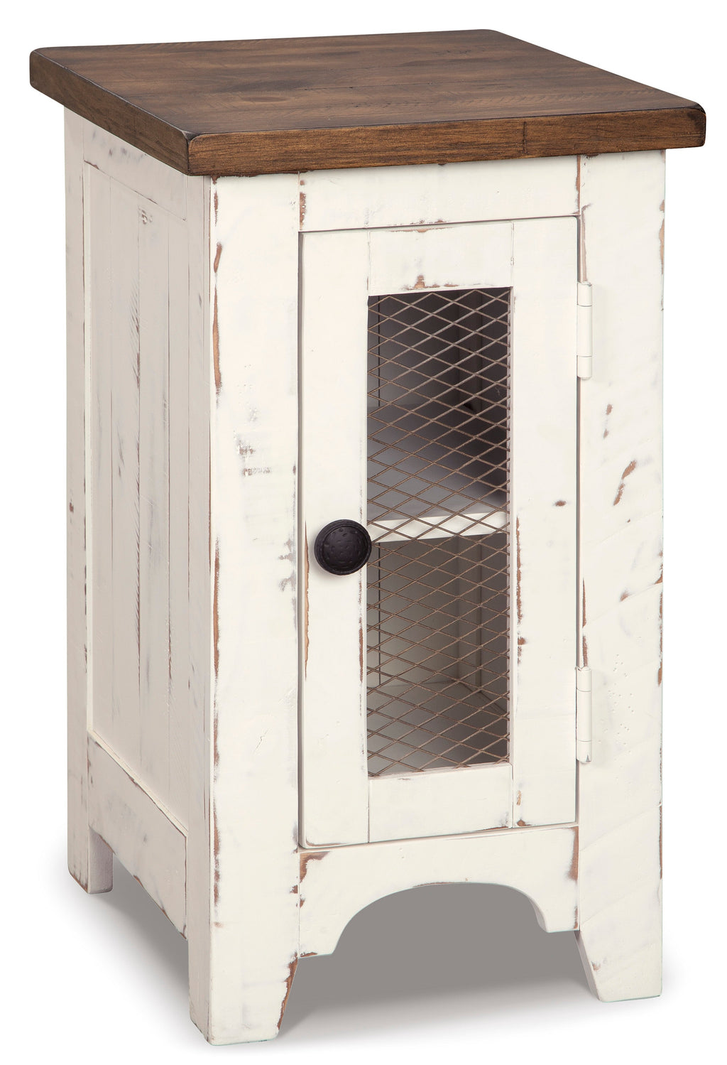 Wystfield White/Brown Chairside End Table
