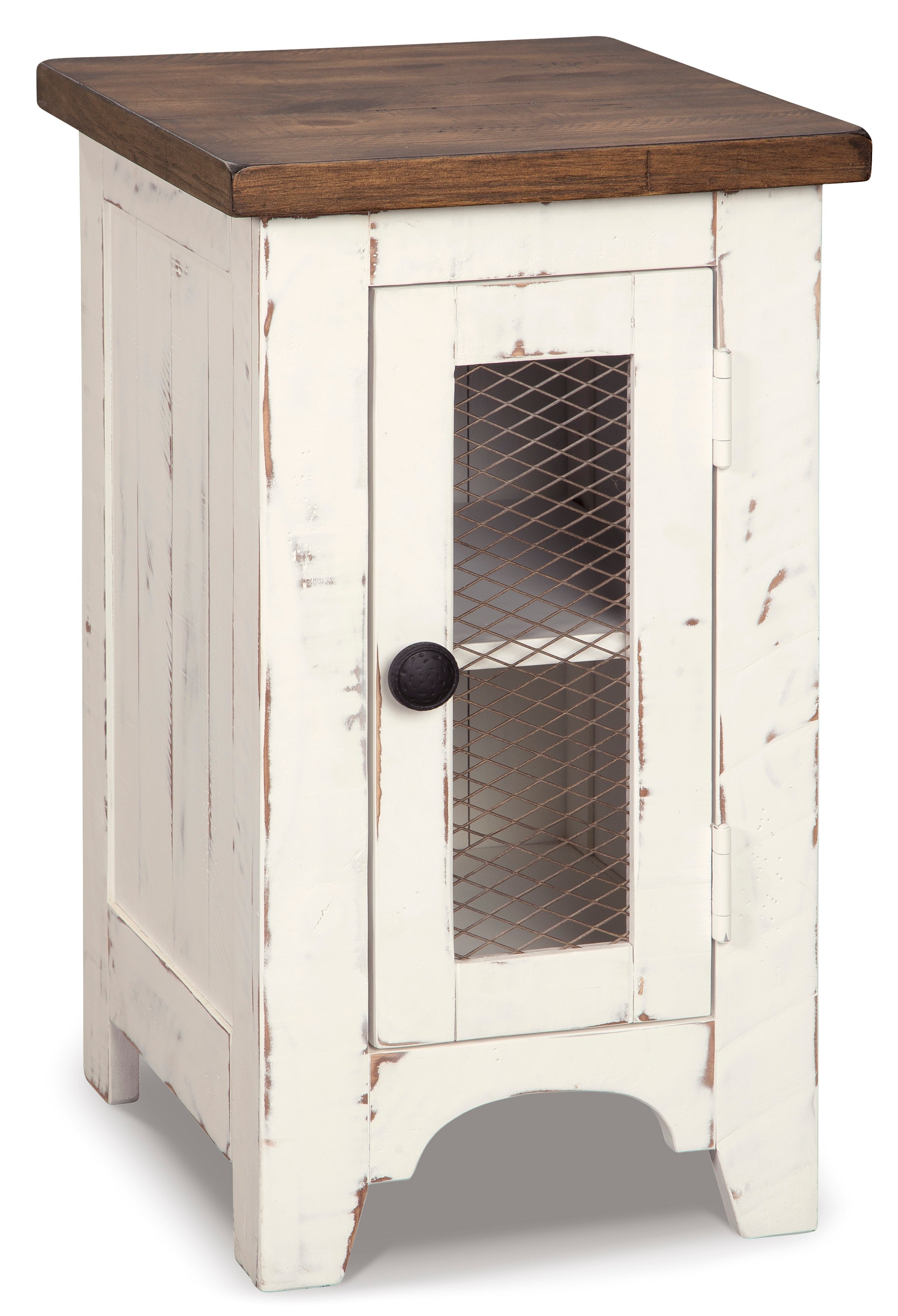 Wystfield White/Brown Chairside End Table
