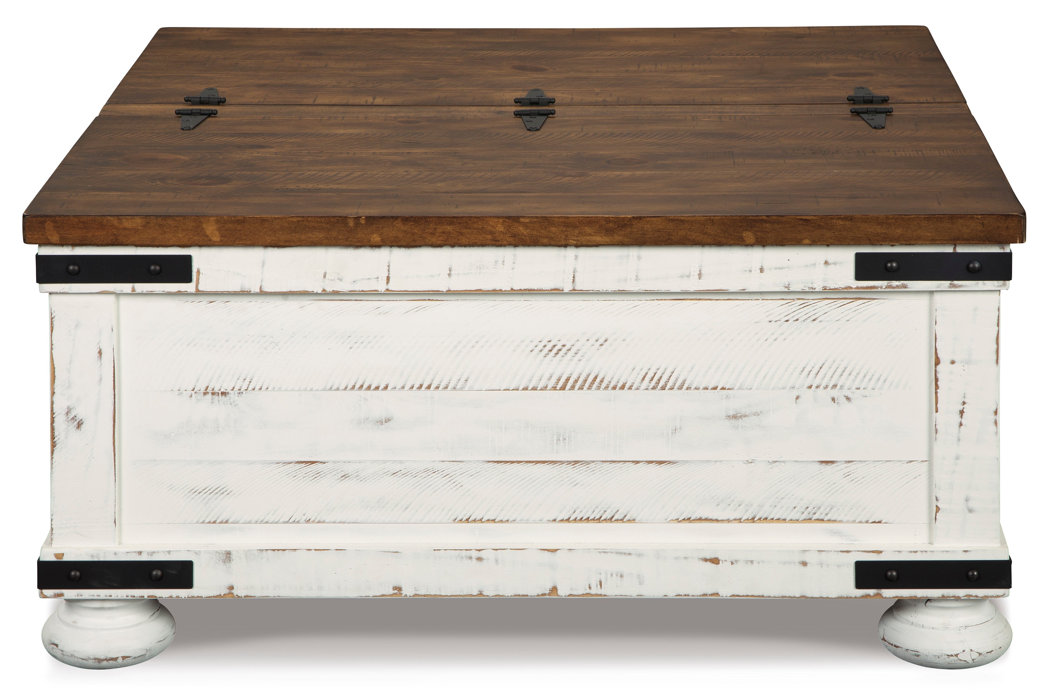 Wystfield White/Brown Cocktail Table with Storage
