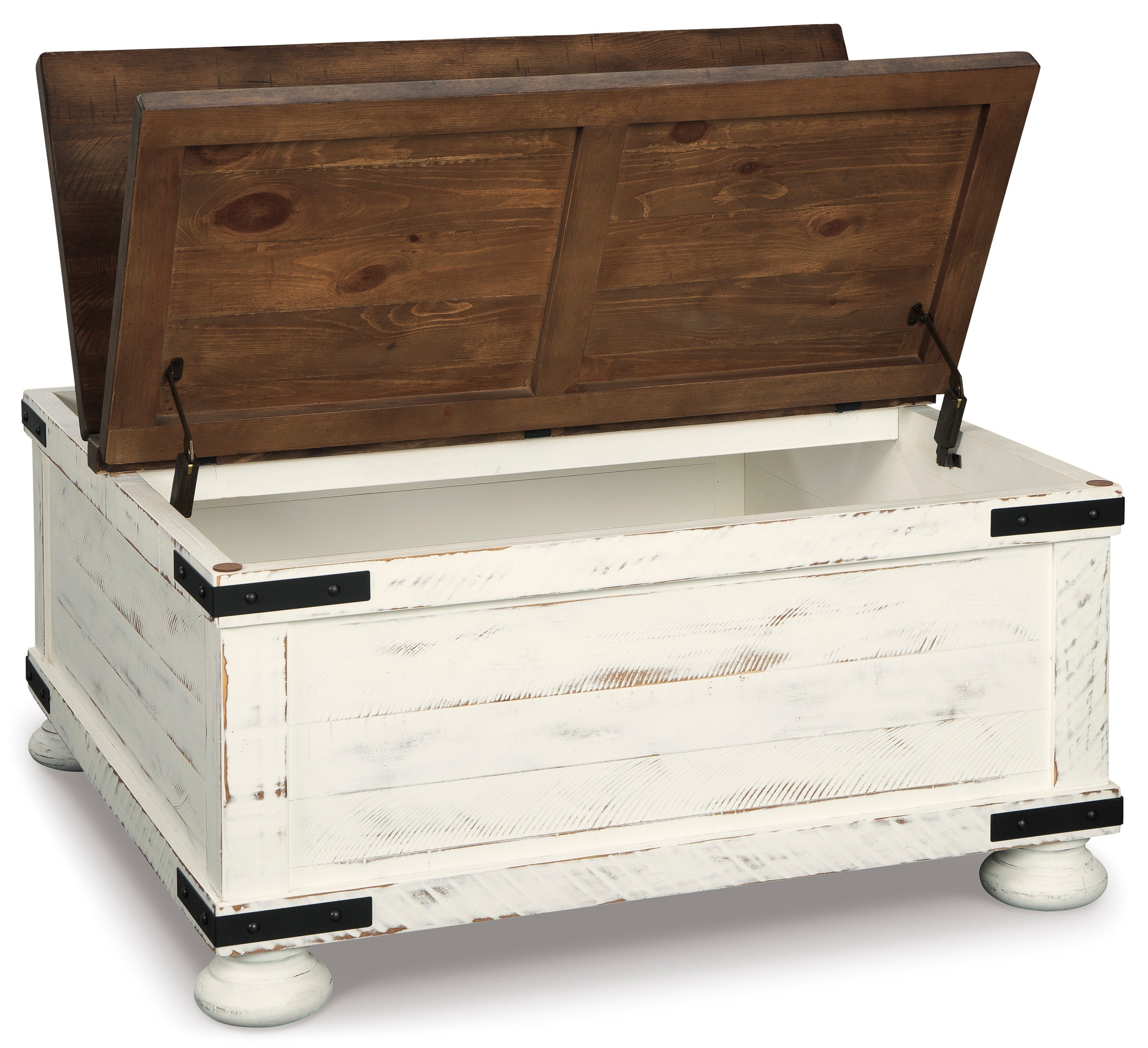 Wystfield White/Brown Cocktail Table with Storage
