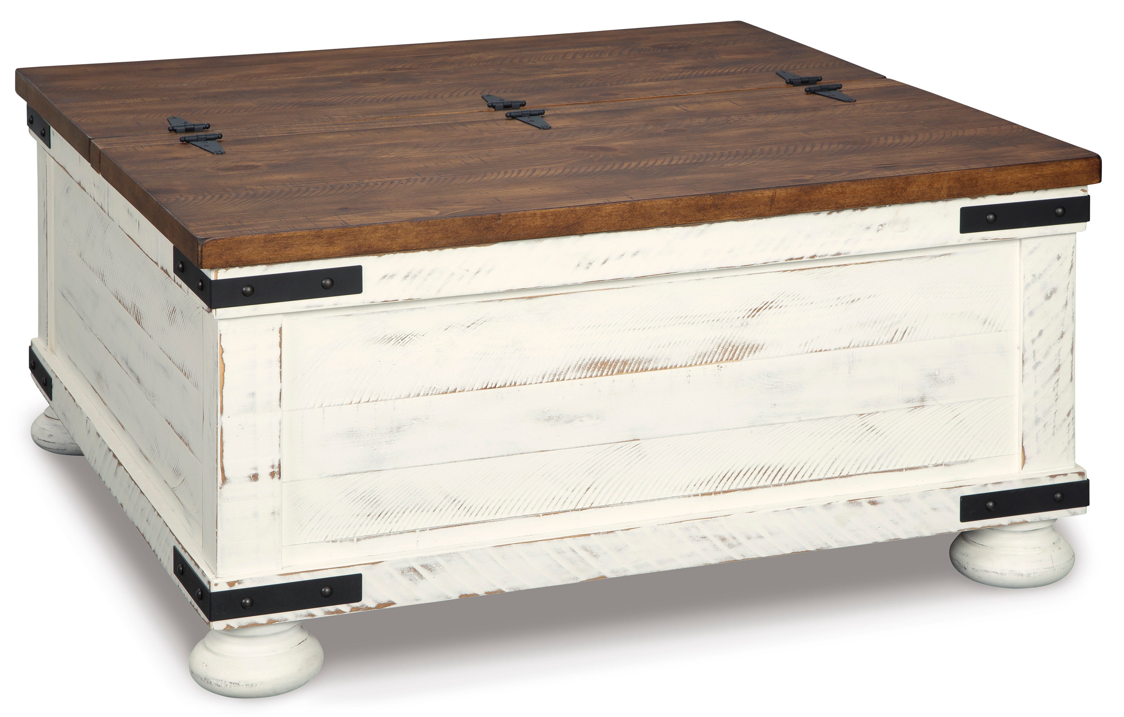 Wystfield White/Brown Cocktail Table with Storage