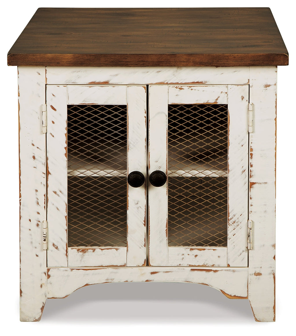 Wystfield White/Brown Coffee Table and 2 End Tables